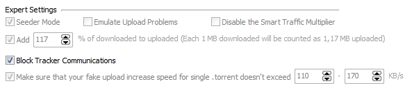 Expert settings - Block tracker communications