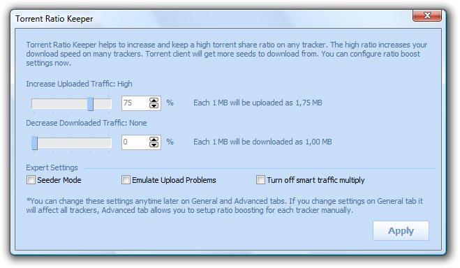 Torrent Ratio Keeper Monster for Mac OS X software