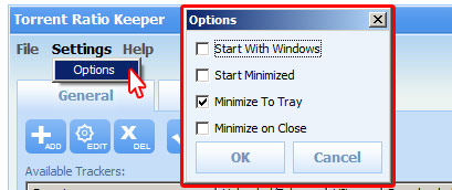 Set options